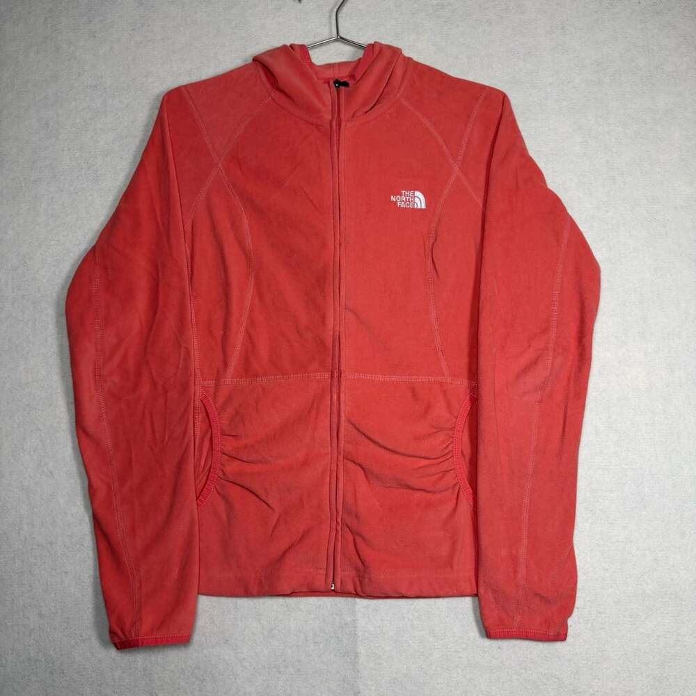 The North Face Jacket Womens M TKA 100 Fleece Pink Full Zip Hooded Sweater